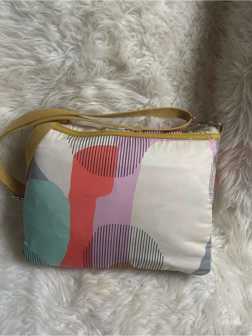 Multi-Color Patterned Crossbody Shoulder Bag - Picture 7 of 12